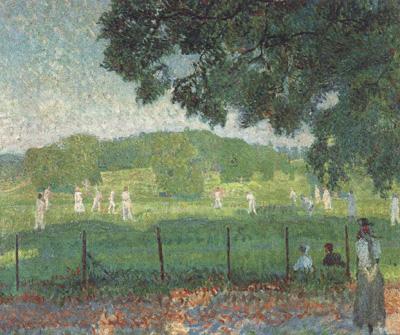 Frederick spencer gore The Cricket Match (nn02) Norge oil painting art
